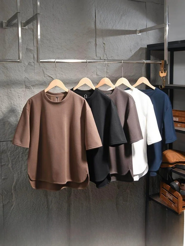 

Men's Casual Breathable Short Sleeve T-Shirt round Neckgarage Man Loose Fit Fashion Urban Style All Seasons Color T-Shirt