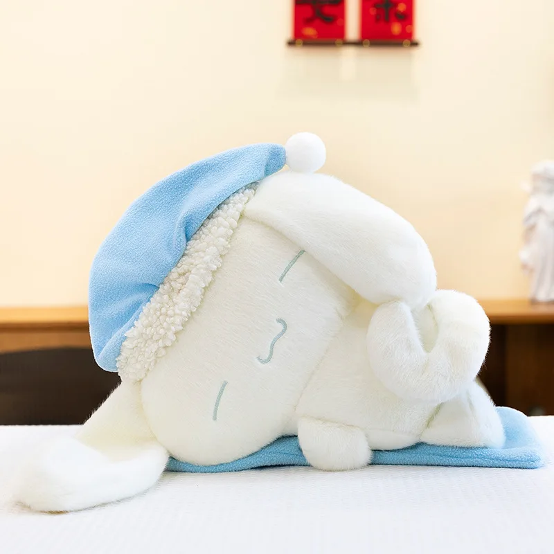 Muñeco de peluche de anime Cinnamoroll, lindos muñecos y accesorios decorados, felpa corta de 35cm ins, adornos suaves para sofá, muñecas, juguetes de peluche, regalo