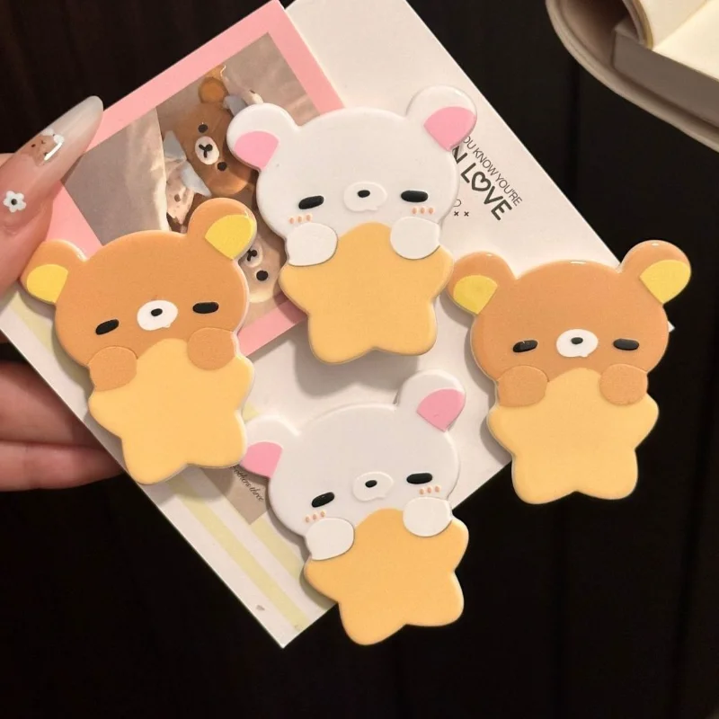 

Cute Rilakkuma Hairpin Cartoon Bear Brother Star Duckbill Clip Student Fashion Hair Accessory Sweet Headwear Girl Birthday Gift