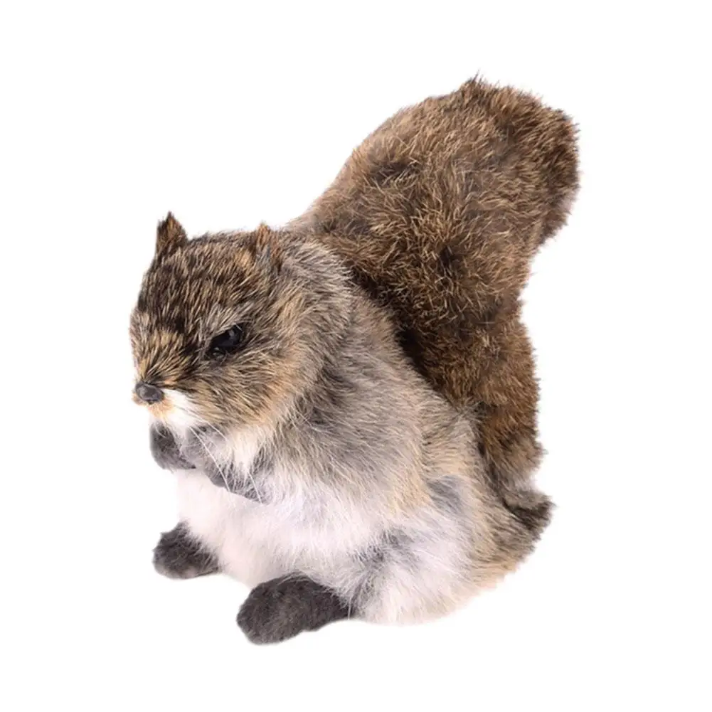 

Realistic Squirrel Model Lovely Squirrel Figurine With Soft Artificial Fur Handicraft Gifts Home Decoration Photography Prop