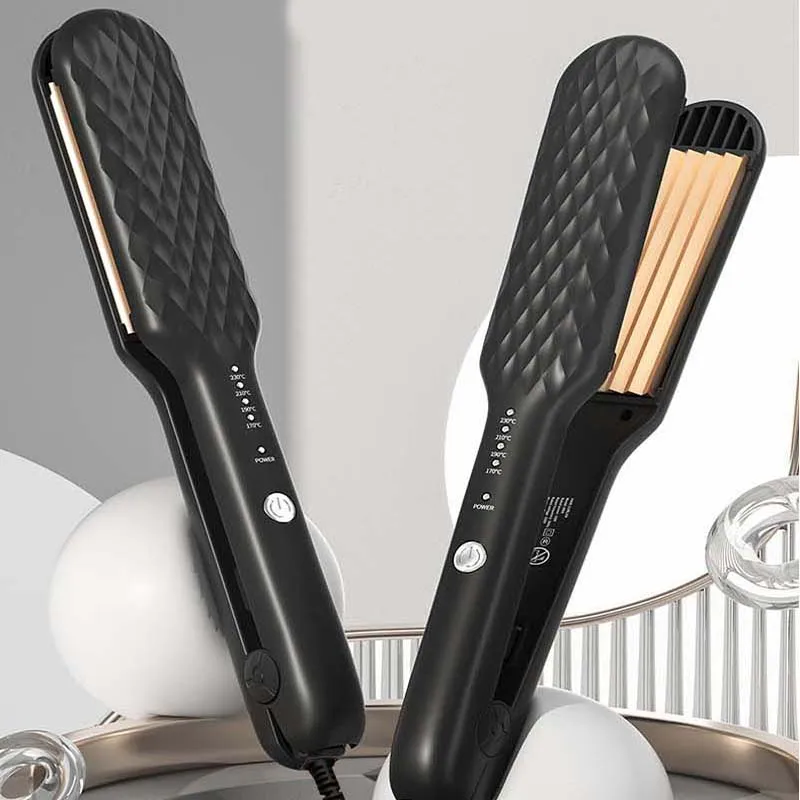 Corrugation Plate Clip Wave Hair Curler Hair Straighteners Flat Iron Electric Fluffy Crimper Corn Curls Curling Tongs Heating - view 6