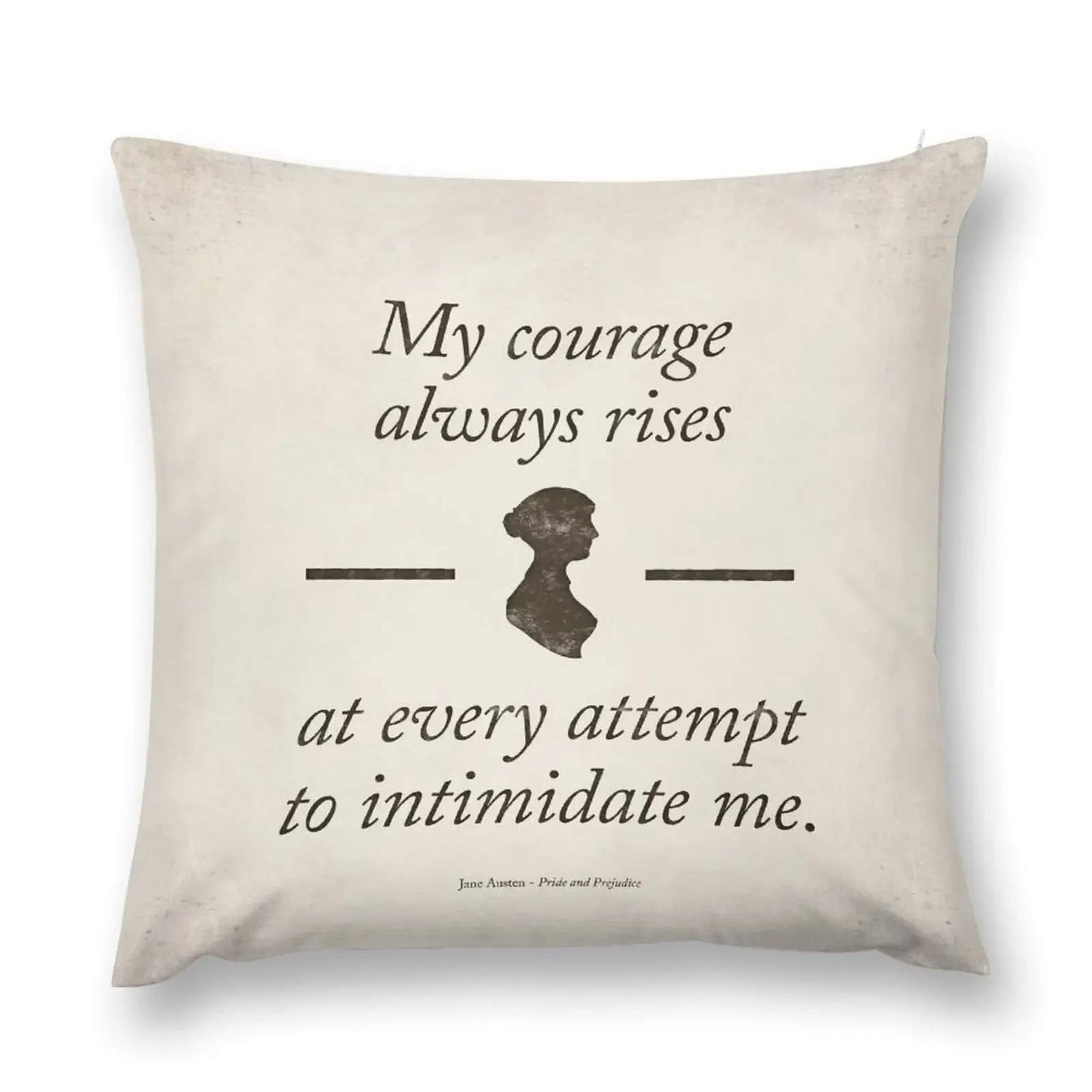 Jane Austen's Pride and Prejudice - Literary Quote, Book lovers gift, modern home decor. Throw Pillow Ornamental Pillow pillow