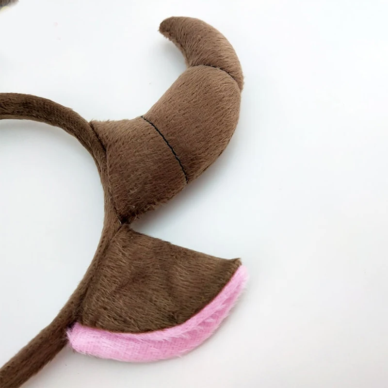 Creative Cow Milk Horn Ear Headband Animal Cosplay Costume Hair Band Party Props