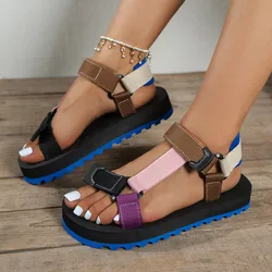 Summer 2022 New European and American Plus Size Thick-soled  Beach Sandals