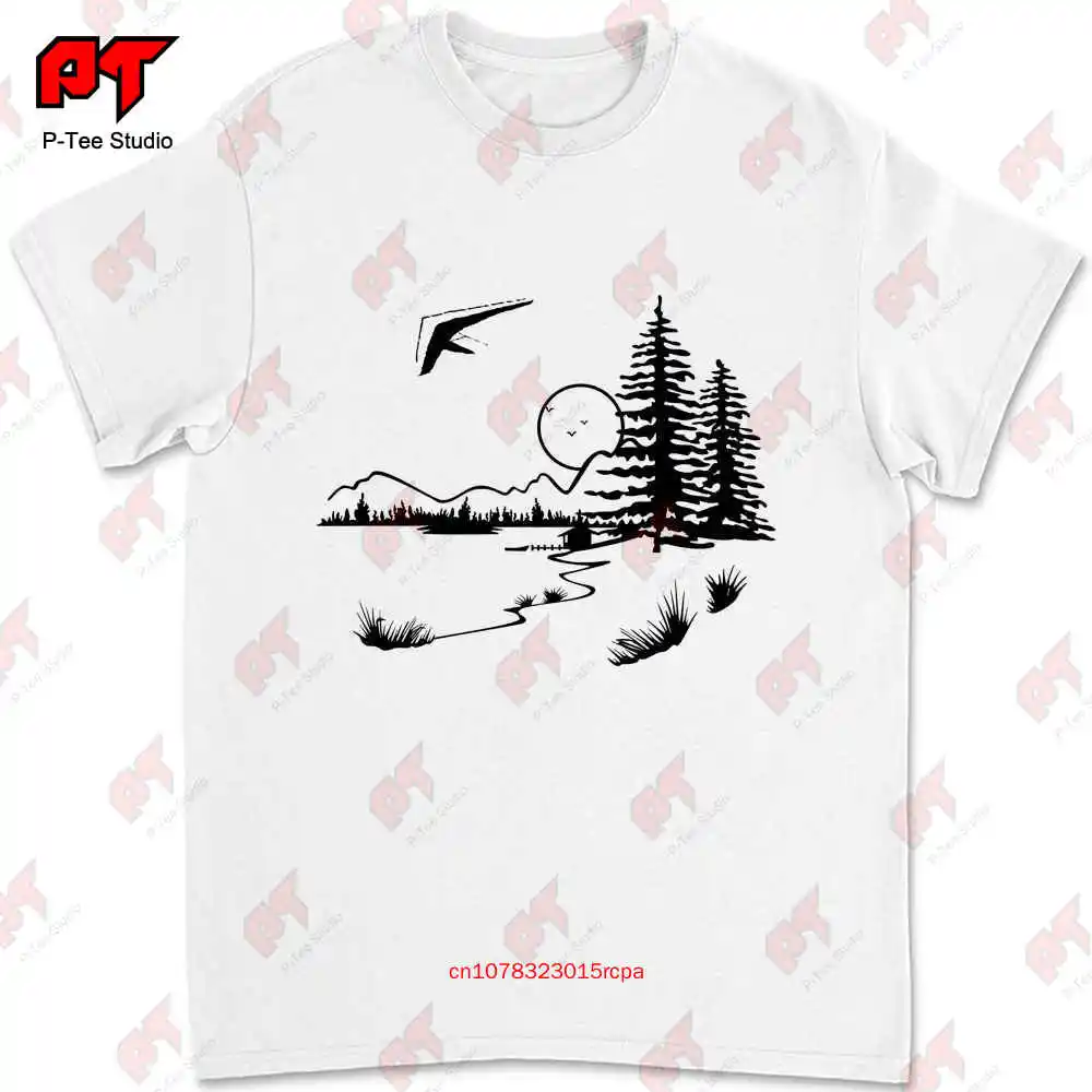 Hang Gliding Pilot Hangglider Mountain Forest Flying Sport T-shirt QDPH