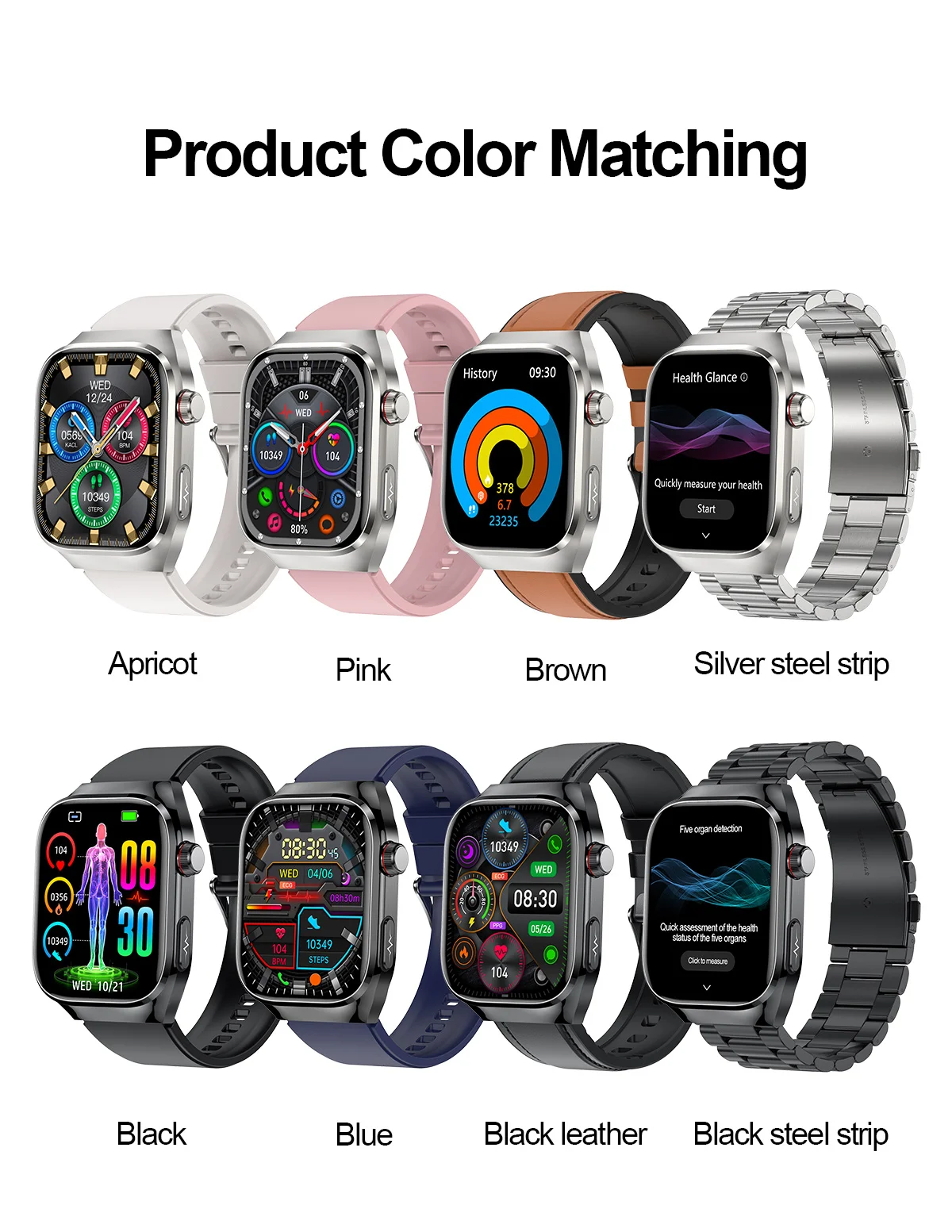 Neue Präzise Herzfrequenzmessung Smartwatch für Männer EKG Blutdruck Lipide Harnsäure Bluetooth-Anruf Gesundheits-Smartwatch Armband – Detail 28