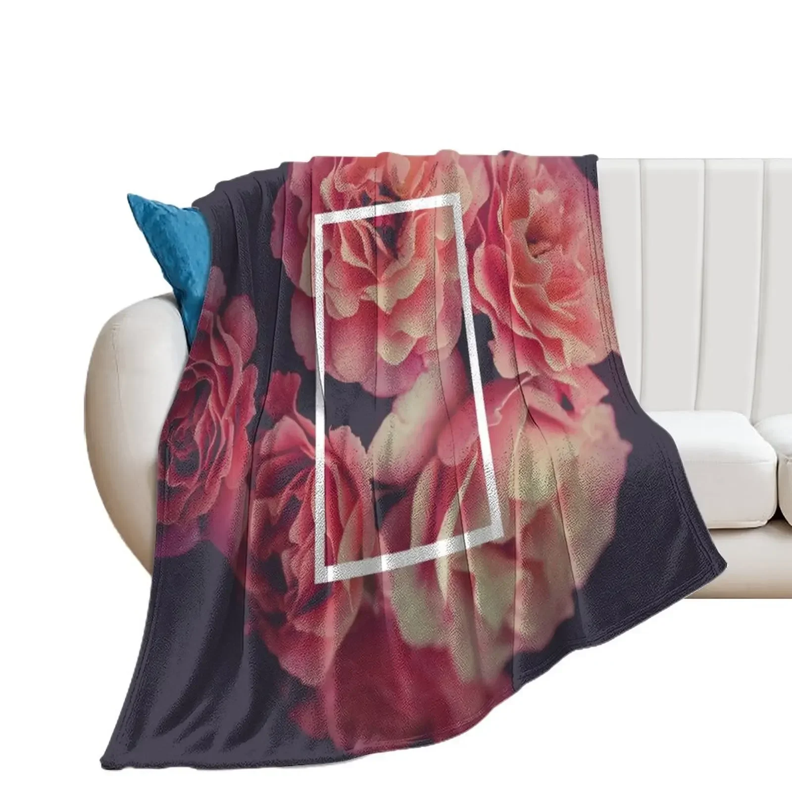 

Прямоугольное покрывало с цветочным принтом 1975, роскошные диванные покрывала для Хэллоуина