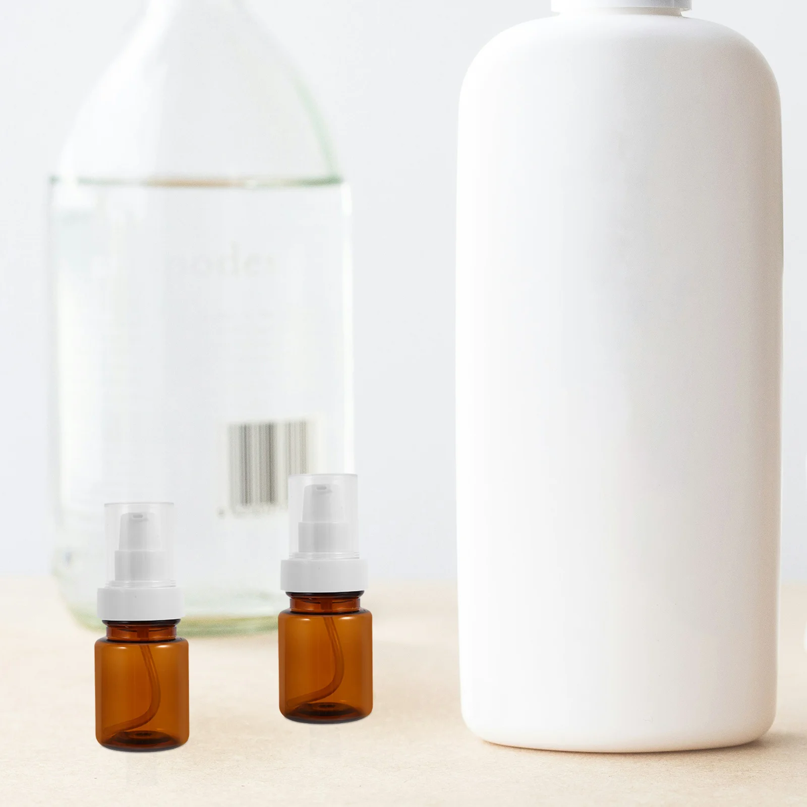 

3pcs 60Ml Empty Press Bottles For Essential Oil Liquid Brown Portable Premium Eco-Friendly Travel Pump Container