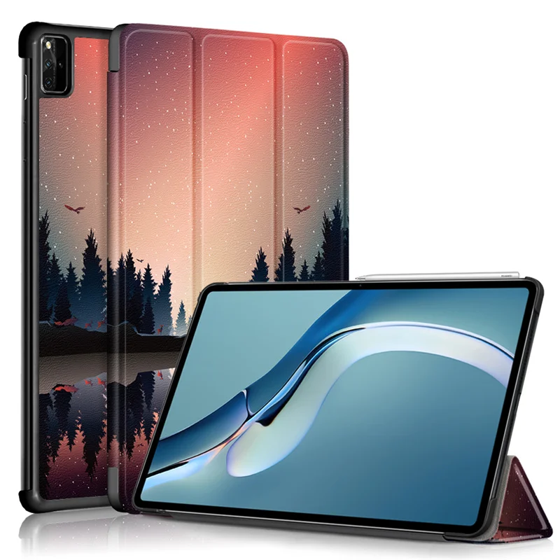 

Новинка 2021, флип-чехол для Huawei MatePad Pro 12,6, чехол для планшета из ПУ, Модный чехол-подставка с рисунком для Mate Pad Pro 12,6, чехол
