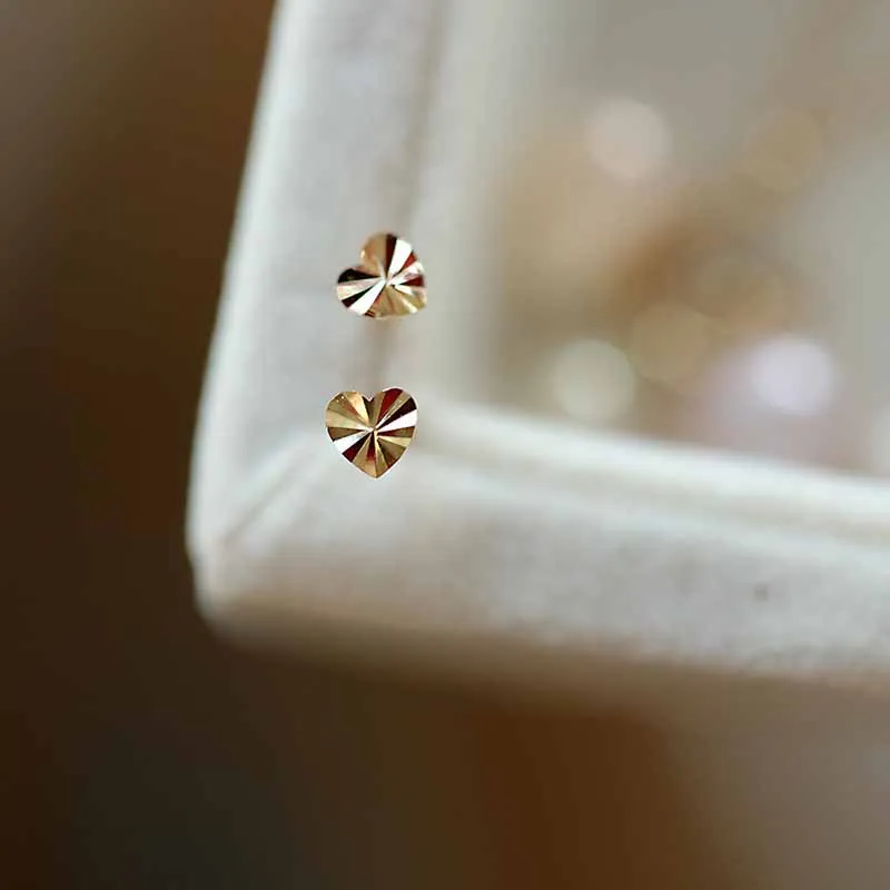 

S925 Sterling Silver Vintage Heart Folds Stud Earring Woman Daily Party Jewelry Wedding Dating Couple Girl Gift New Hot Sale