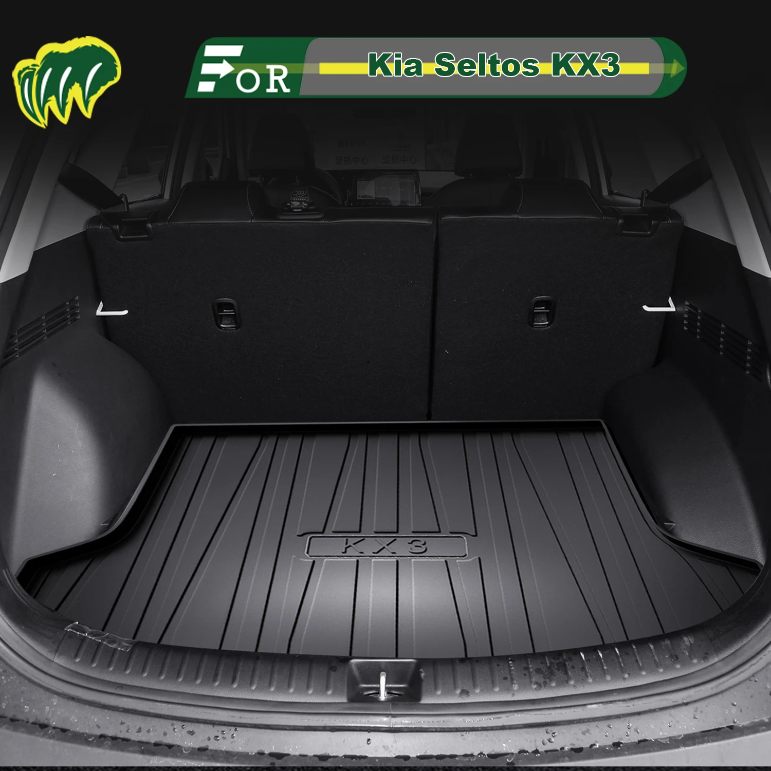 

For Kia Seltos KX3 2020-2025 TPE Custom Fit Car Trunk Mat All Season Cargo Mat 3D Shaped Trunk Liner Rear Trunk Protection Mat