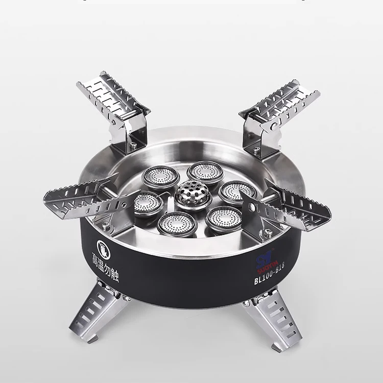 

Intelligent Library INDEX 18000W Multifunction Mini Cooking Barbecue Outdoor Portable Butane 7 Burner Furnace Cooker Camping Gas
