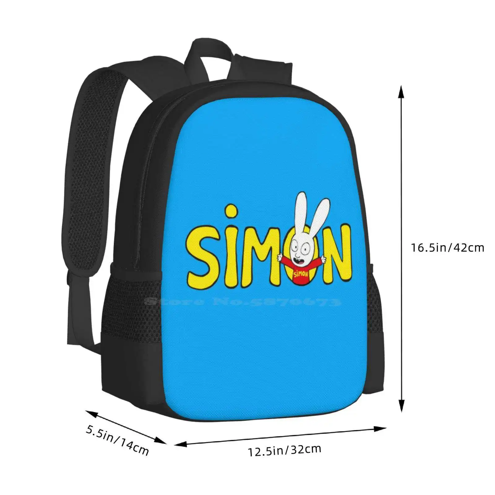 Projekt Logo Simon torby szkolne na laptopa Simon królik dla dzieci Cartoon Netflix