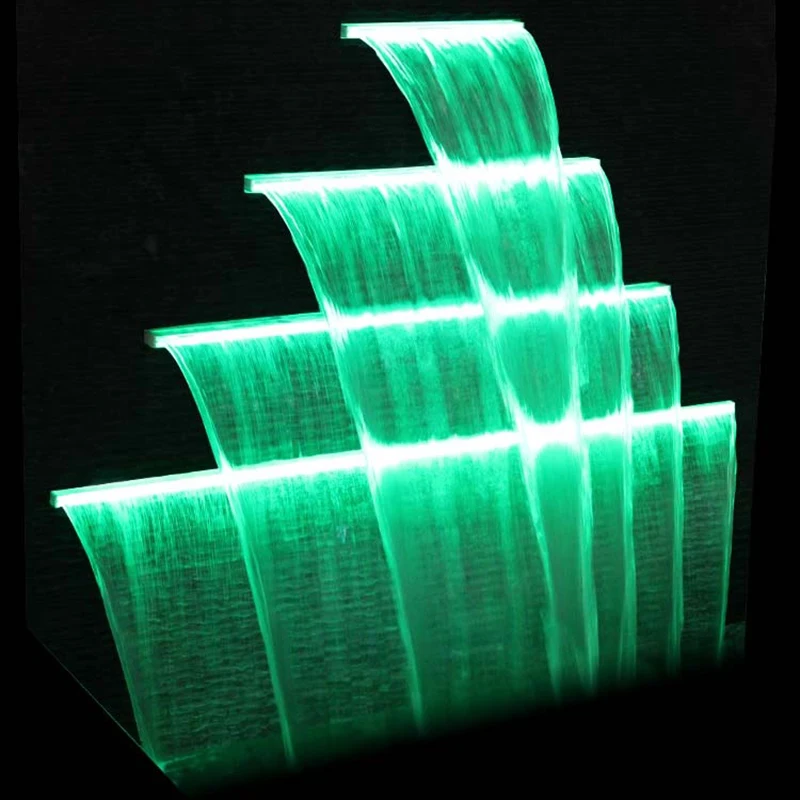 

LED Waterfall Descent Fountain Light 900mm Length 12W AC110-265V Swimming Pool Cascade Decorative Wall Hanging Fountain Spillway