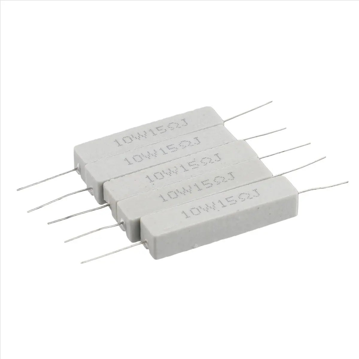 L77A 5 Pcs 10W Watt 15 ohm 5% Wirewound Ceramic Cement Resistor
