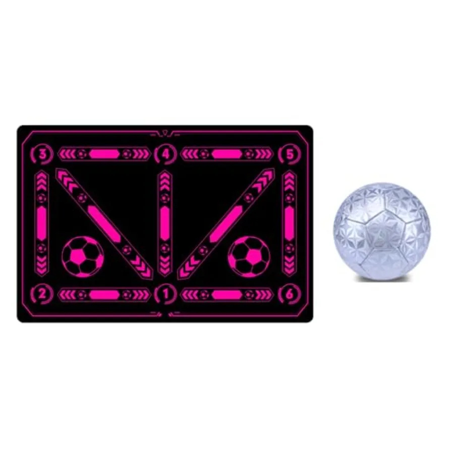 

Soccer Ball Size 4 and Football Footstep Training Mat Pink for Girls Soccer Skills Training Mat Equipment with Storage Bag for