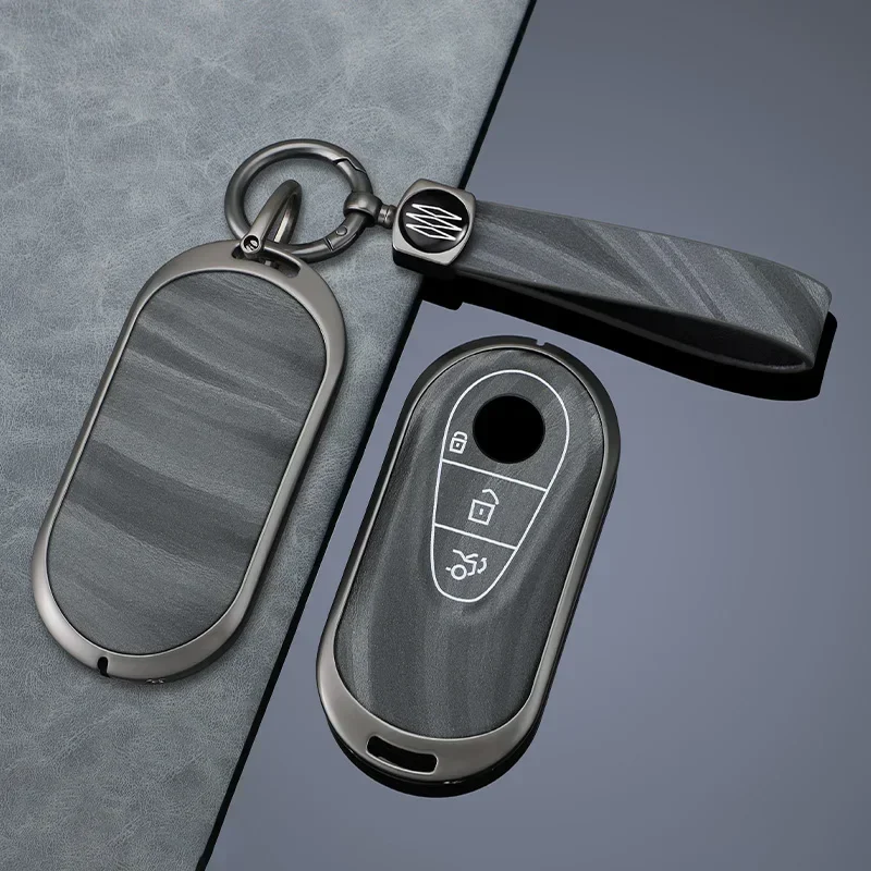 

Stylish Metal Smart Remote Car Key Case Cover For Mercedes-Benz 2022 C S-Class W206 W223 S350 C260 C300 S400 S450 S500 Keychain