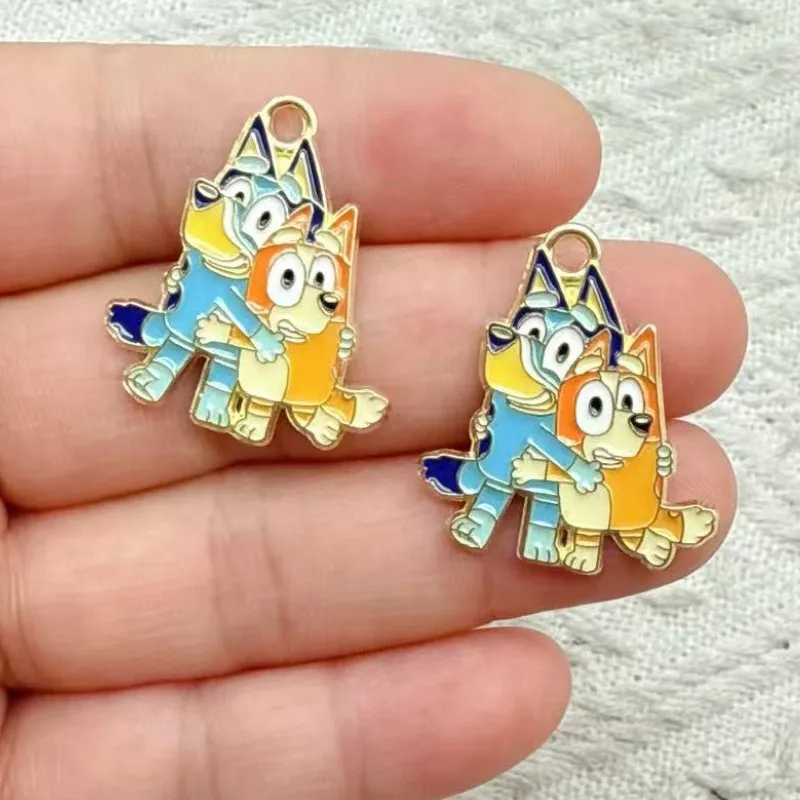 10 Stück Tier-Bingo-Hunde-Dekorationen, niedliche Legierungsanhänger, Anime-Figuren, Kinder-DIY, kreativer Modeschmuck, Accessoires, Geschenk – Detail 4