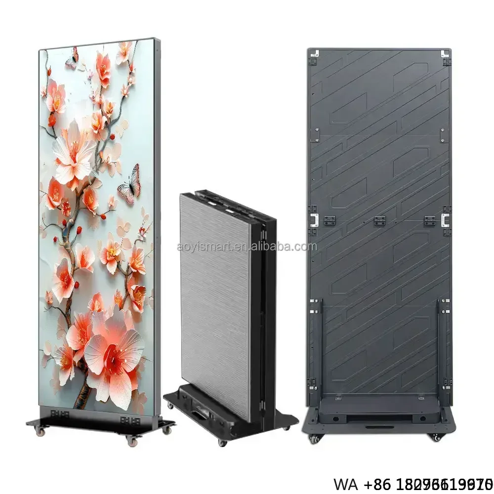 

High Brightness HDR Foldable Structure Indoor Totem LED Display Poster for Commercial Advertising