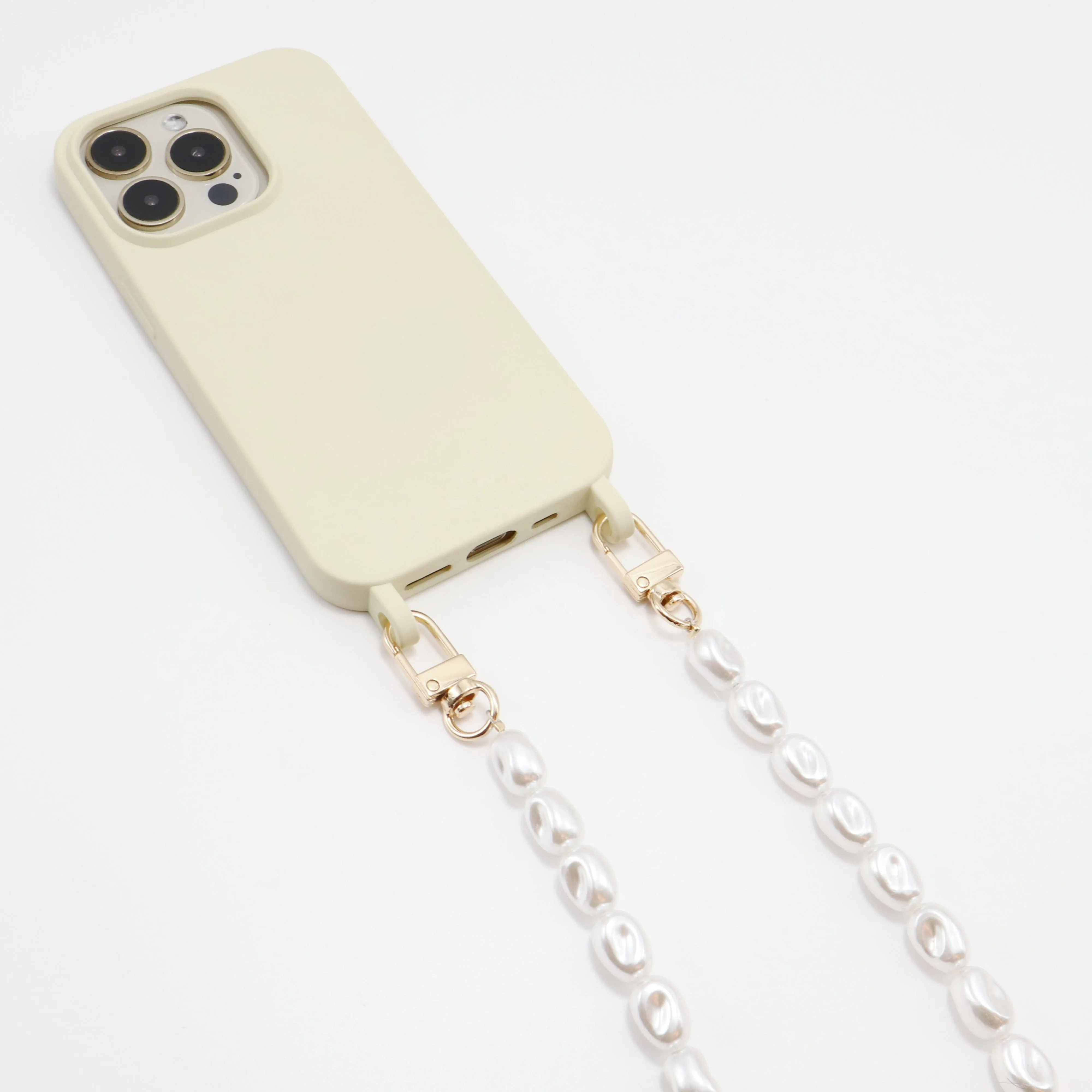 Pearl Bracelets Chain Crossbody Necklace Lanyard Phone Case for iPhone 16 15 14 13 12 11 Pro Max 8 7 Plus Shockproof Case