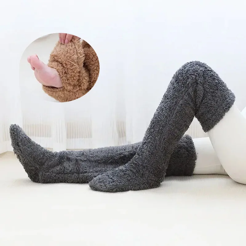 Thermal Knee Guards Long Socks Leg Warmers Thickened for Sleeping Air Conditioned Room Joint Anti Cold Protection