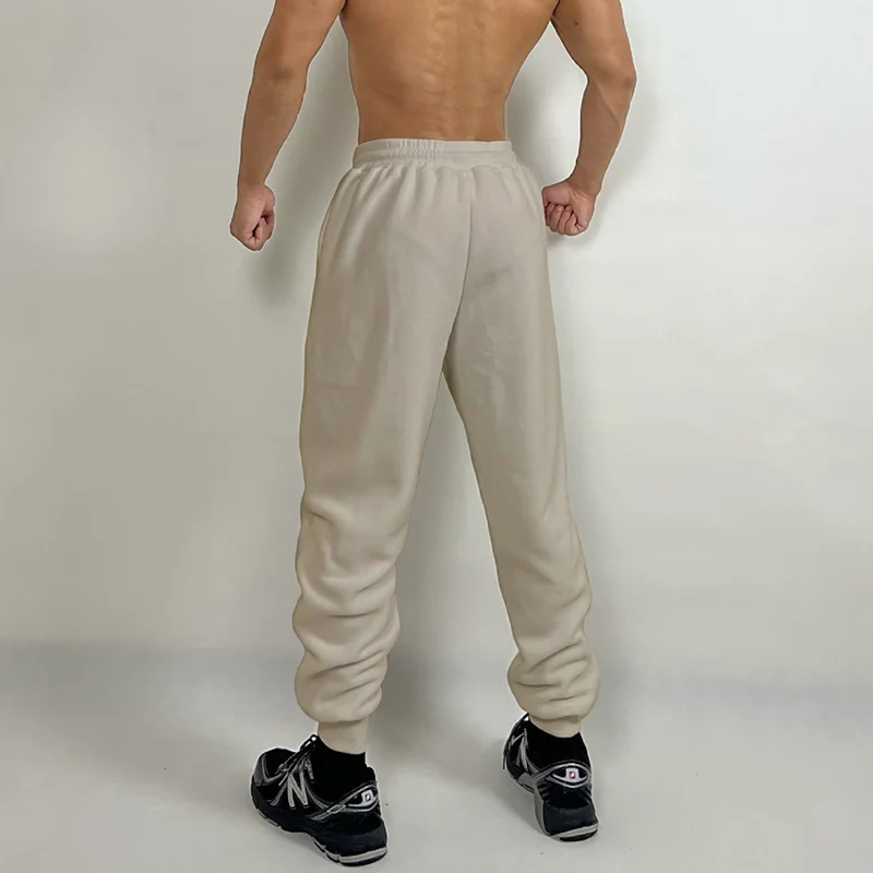 Men\'s pants Fitness corset pants men\'s loose drawstring basketball running training sweatpants plus fleece sports long pants