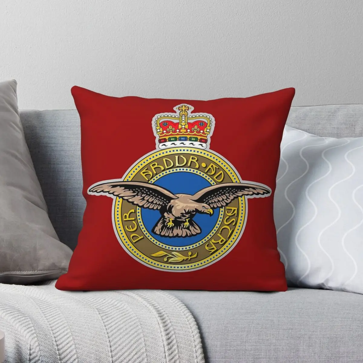 Royal Air Force Badge Square Pillowcase Polyester Linen Velvet Printed Zip Decor Throw Pillow Case Bed Cushion Cover 18