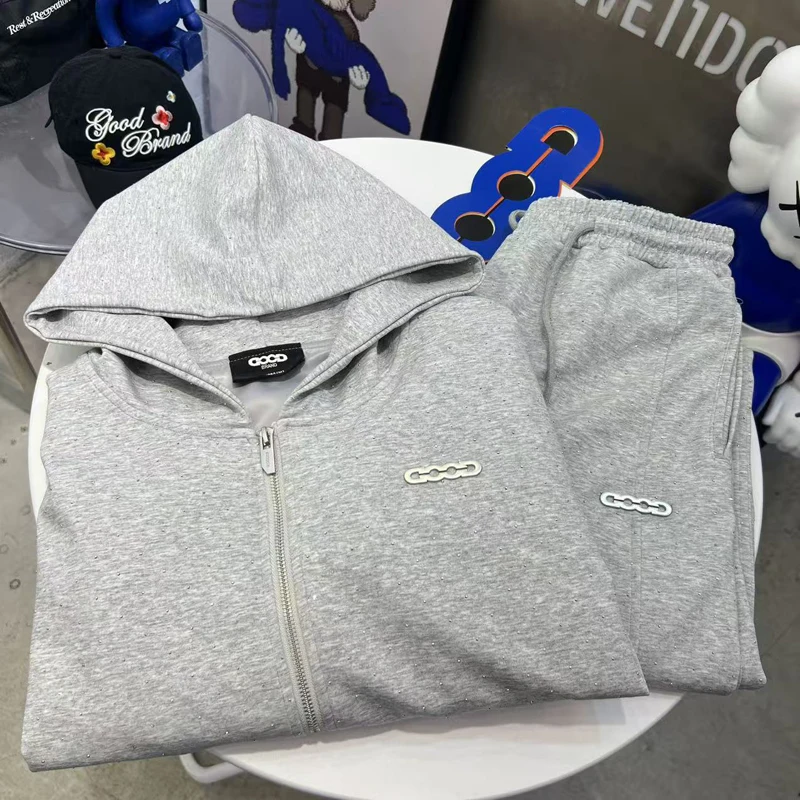 Американские уличные вспышки, серебряные звезды, спортивные штаны с горячими бриллиантами, мужские и женские осенне-зимние трендовые свободные повседневные брюки Good Brand, брюки