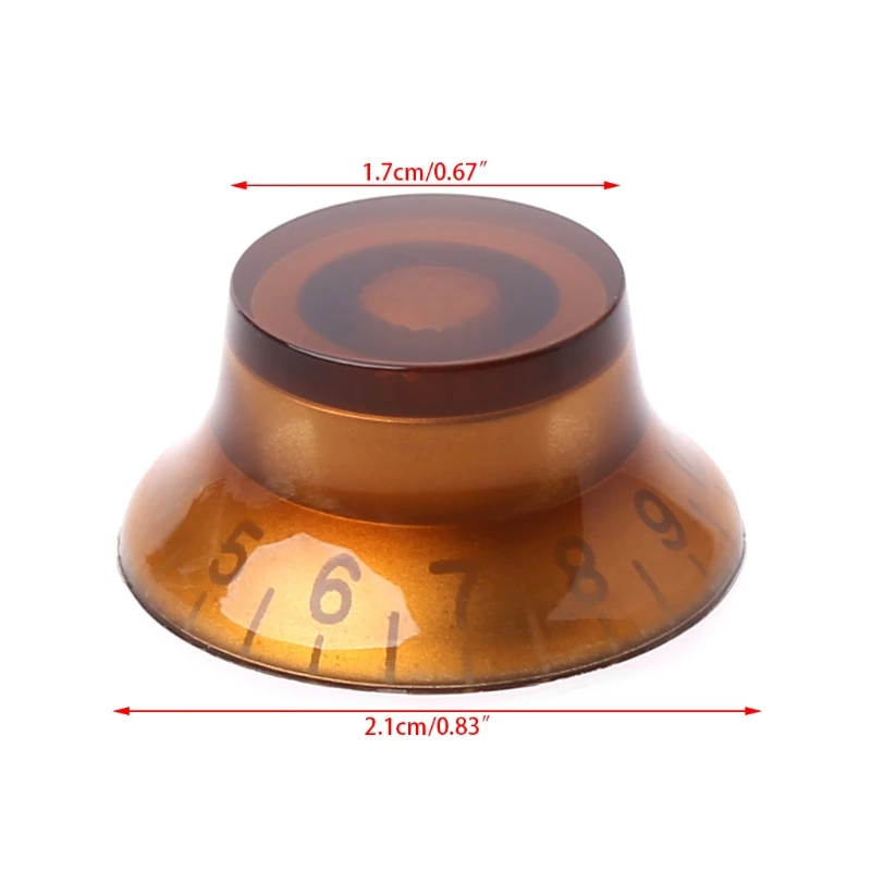  652D 1pc Knob Button Bell Shape Guitar Tone Volume Control For LP Guitar Parts Coffee