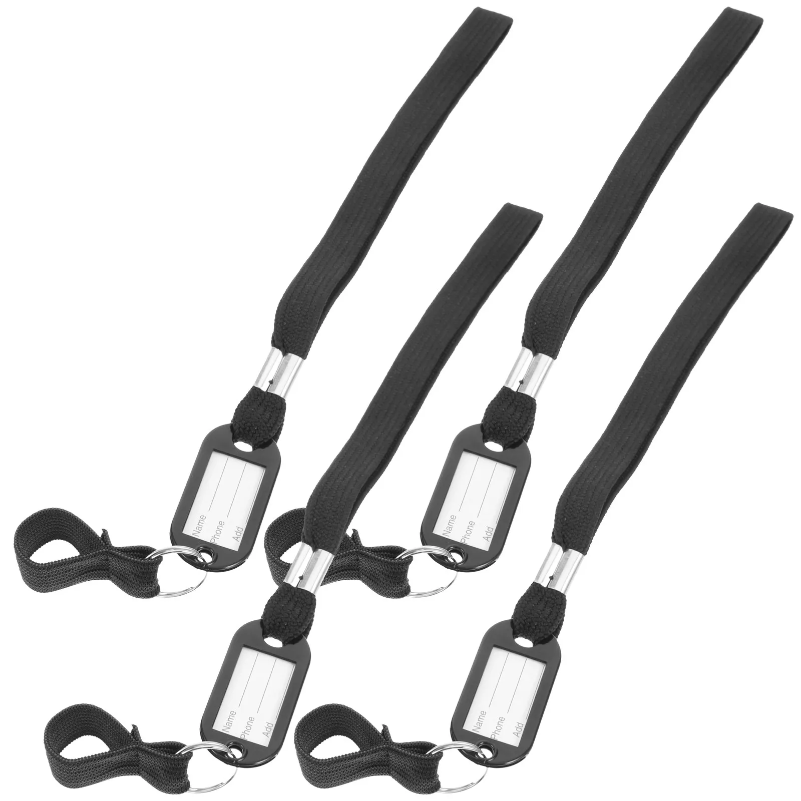 

4Pcs Anti-Lost Cane Wrist Strap Adjustable Waterproof Slip-Resistant Washable Name Tag for Elderly Walking Cane Lanyard