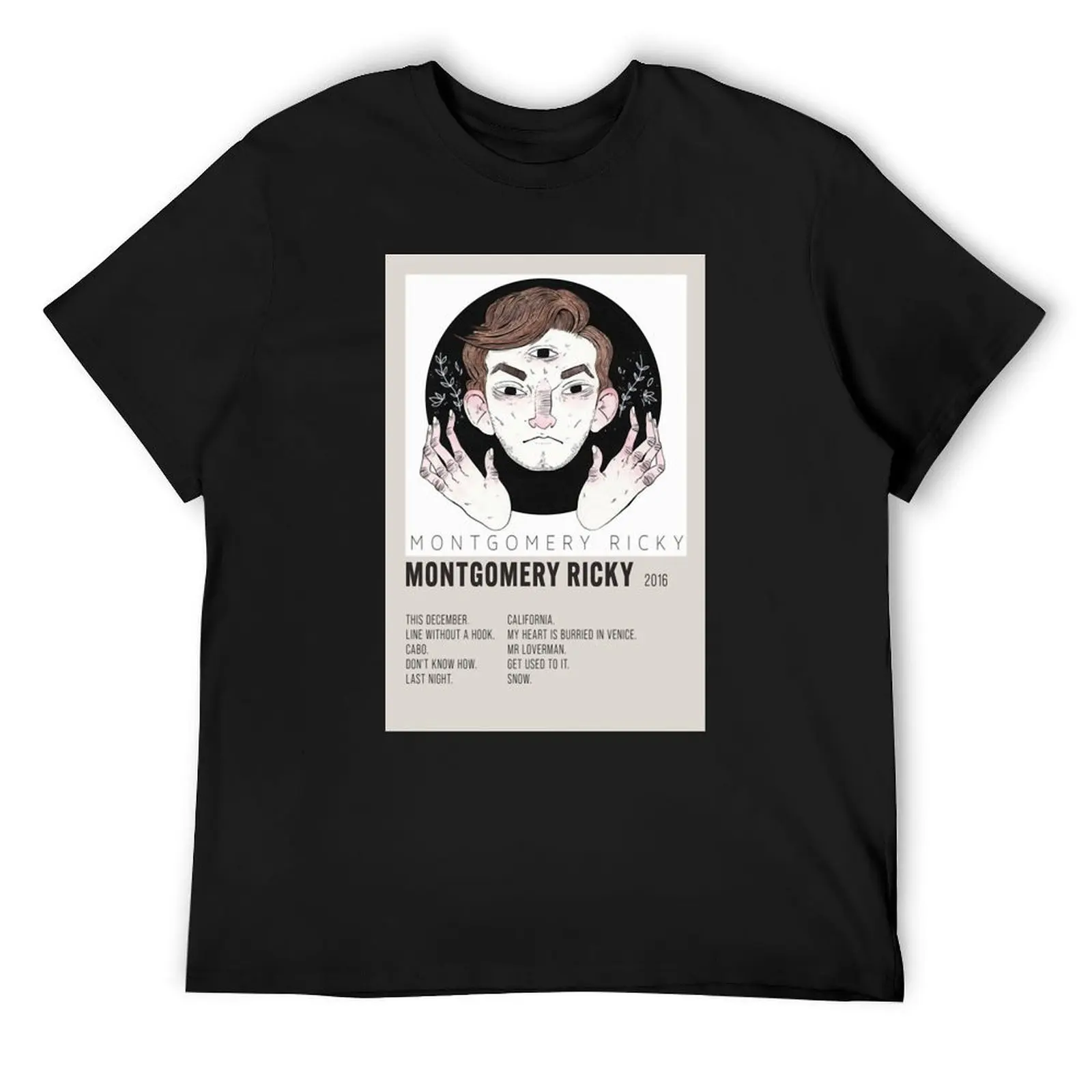 

Montgomery Ricky Ricky Montgomery Aesthetic Minimalist Poster T-Shirt oversizeds custom t shirt tees designer t shirt men
