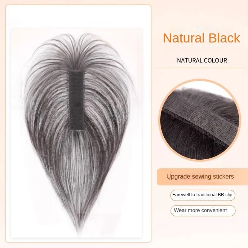 Poni Rambut Manusia Bersirkulasi Tanpa Klip Atasan Pasta Ajaib Kait dan Lingkaran untuk Wanita Stiker Jahit Peningkatan Tambalan Rambut Halus