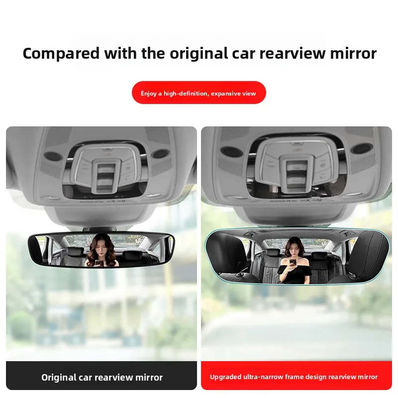 Rahmenloser Weitwinkel-Panorama-Spiegel Blendschutz Auto-Innenraum Rückspiegel für Kinder und Senioren Panorama-Rückspiegel Weitwinkelansicht – Detail 8