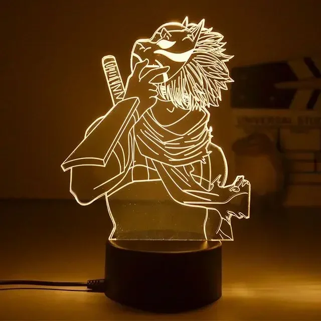 Anime Naruto 3D Lamp Cartoon Figure Uzumaki Led Nightlight Kids Bedroom Itachi Uchiha Night Lamp Kids Toys Holiday Gifts