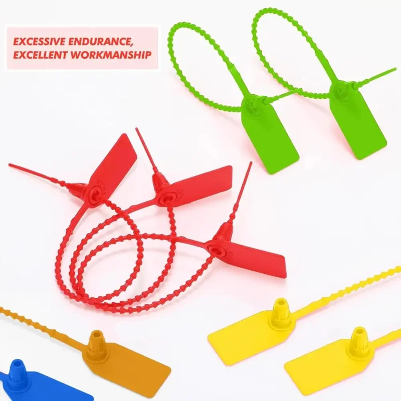 120 Pieces Of Multi-Colored Plastic Tamper-Evident Seals - 10inch Self-Locking Cable Ties, Suitable For Fire Extinguishers, Safe
