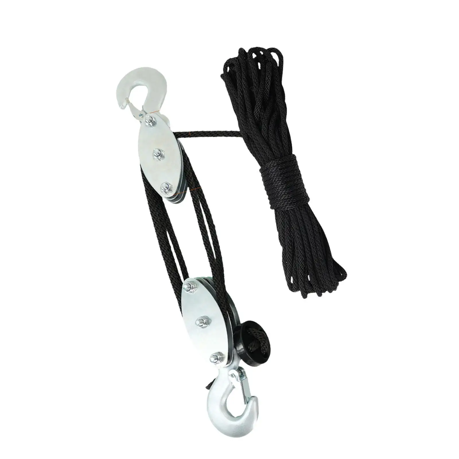 Manual Rope Hoisting Pulley Block Alloy Steel Rotatable Hook System for Construction and Storage Tasks