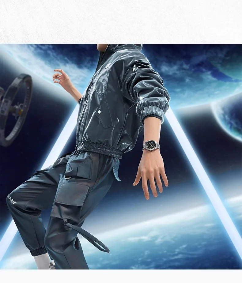 ساعات كوارتز أصلية للرجال من Fiyta، مقاومة للماء حتى 50 مترًا، مضيئة ومتعددة الوظائف من الفولاذ المقاوم للصدأ للرجال