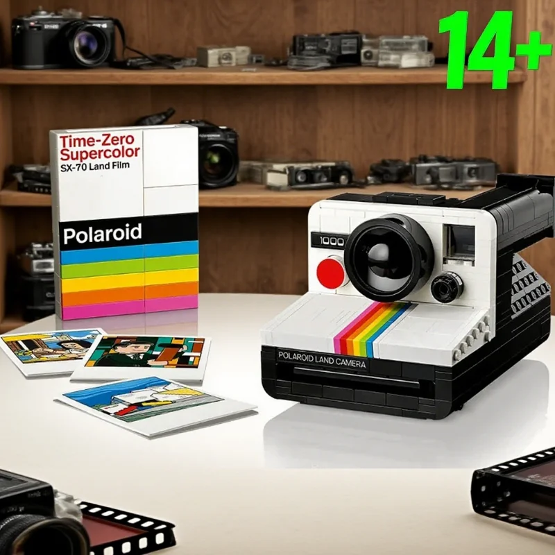 مينيسو جديد 516 قطعة أفكار بولارويد OneStep SX-70 نموذج كاميرا اللبنات 21345 لعبة الطوب البناء هدية الكريسماس #1