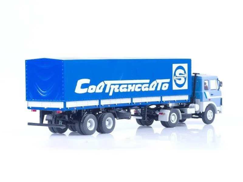 NEW SSM 1:43 Scale MAZ-5432 with Semitrailer MAZ-93971 Sovtransavto USSR Truck For collection gift