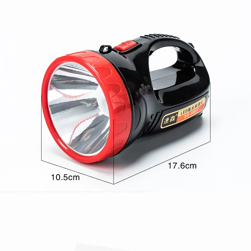 High-power portable led searchlight strong beam long-distance security patrol emergency flood control fire large flashlight