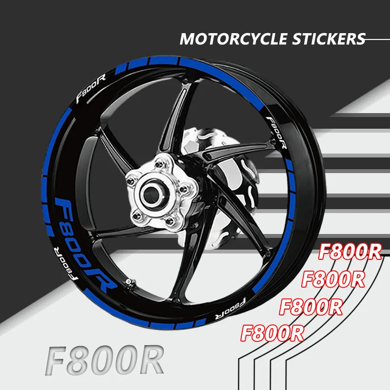 

2024 Motorcycle Front Rear Wheel Decals For F800R F900XR F 800R 900XR Waterproof Tire Reflective Stripes Stickers f800r f900xr