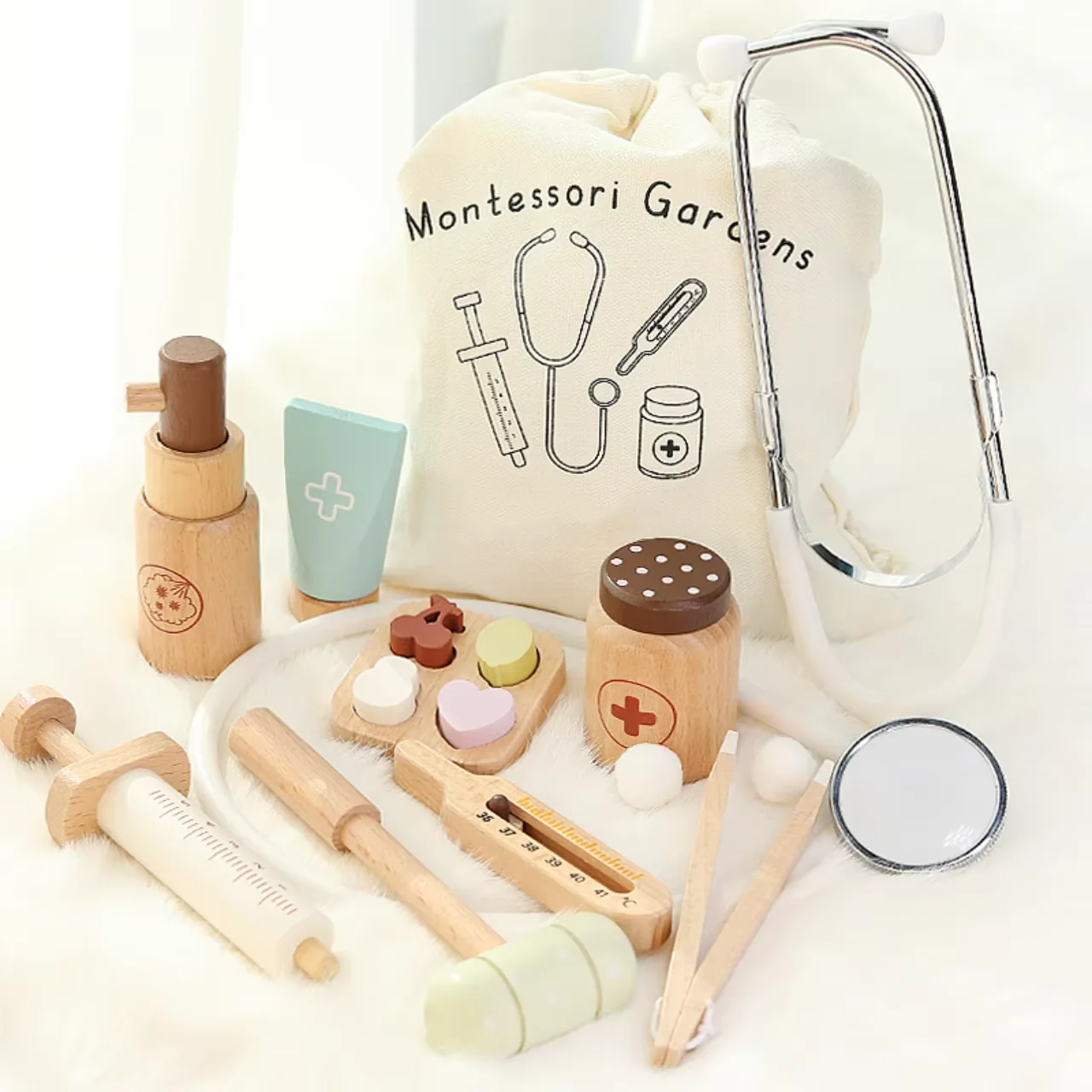 Woodworking Kits For Kids - 어린이 역할놀이 세트, 의사, 간호사, 청진기,