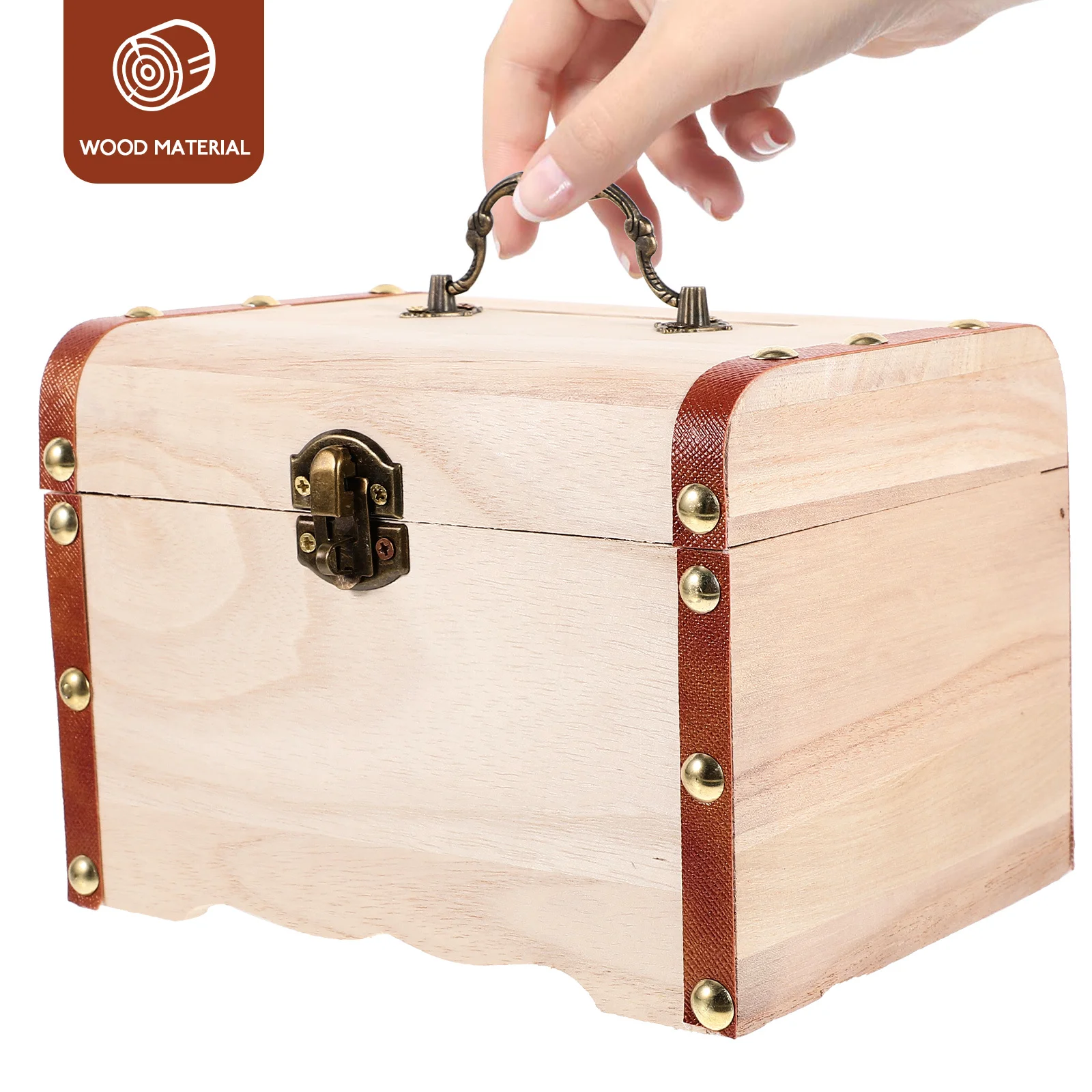 1 個木製貯金箱環境に優しい耐久性のあるコインコンテナ子供のためのユニークなギフト家の装飾品お金節約習慣