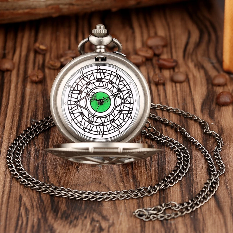 MARVEL Retro szary agamotto's eyes naszyjnik z zegarkiem kwarcowym dr dziwne oko Agamotto Choker Pocket Watch mężczyźni Cosplay prezent