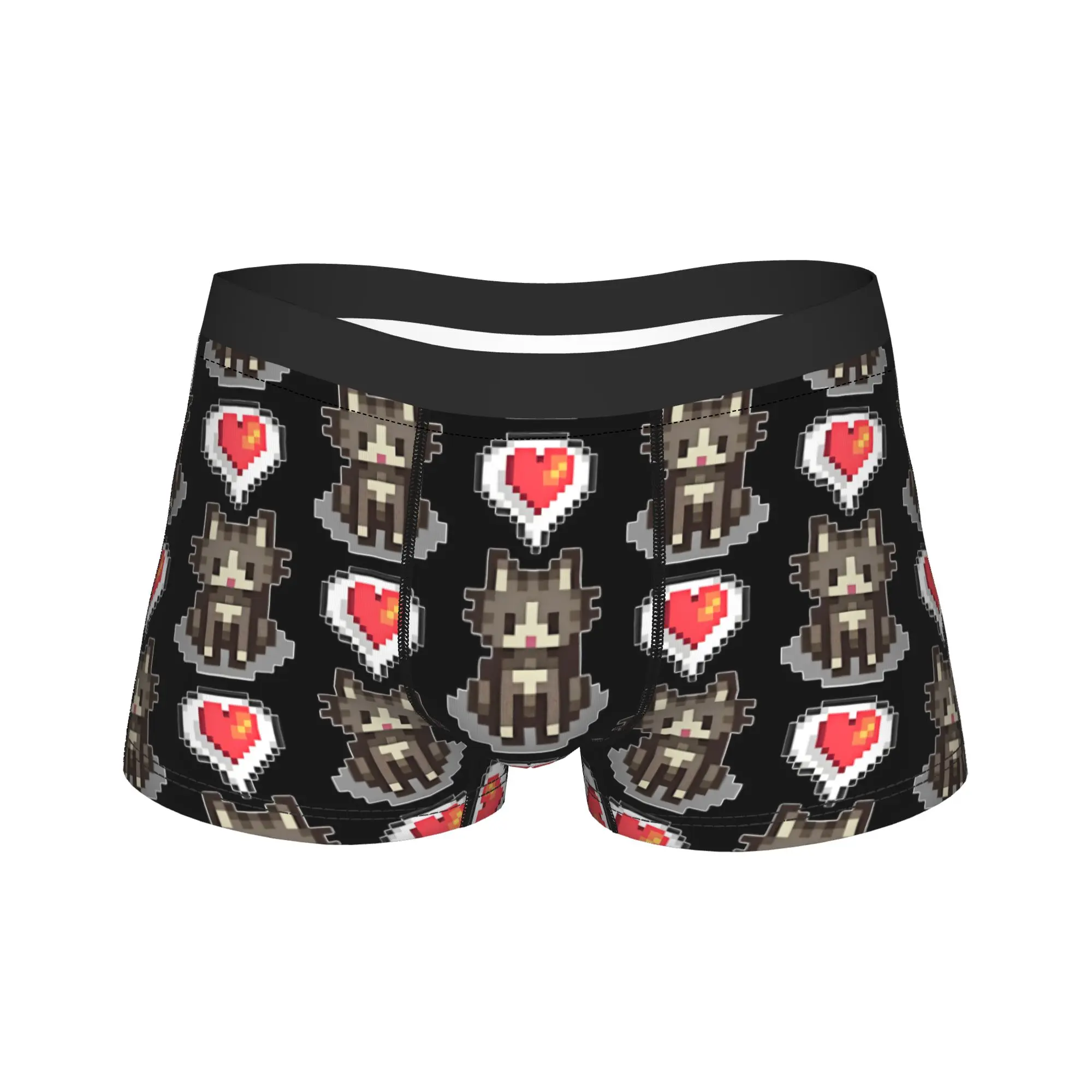 

Man's Stardew Valley Happy Grey Cat Boxer Briefs,Novelty Cute Underwear Shorts Boxer Briefs