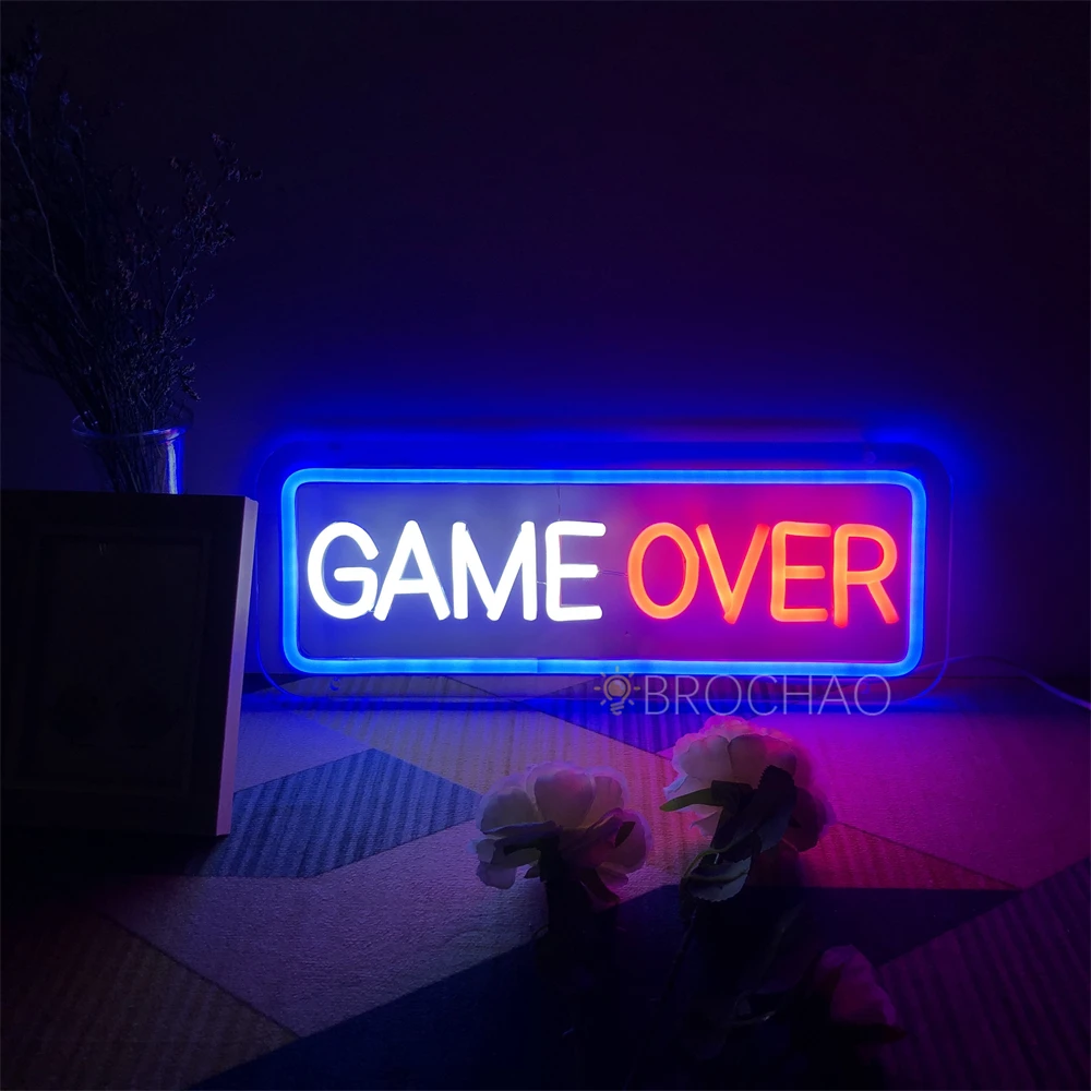 Game Neon Sign Led Lights USB Gaming Room Decor Bedroom Wall Neon LED Sign Custom Neon Light Home Decor Bar Party Birthday Gifts