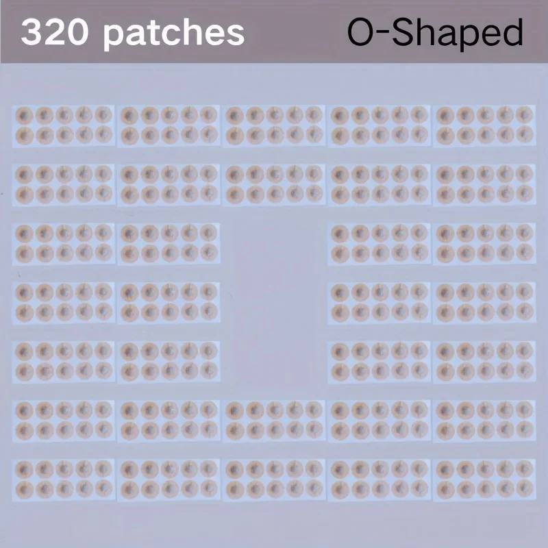 320Pcs Beige Square/Round Magnetic Nasal Patches, Strong Stick Long-Lasting for Multi-Scene