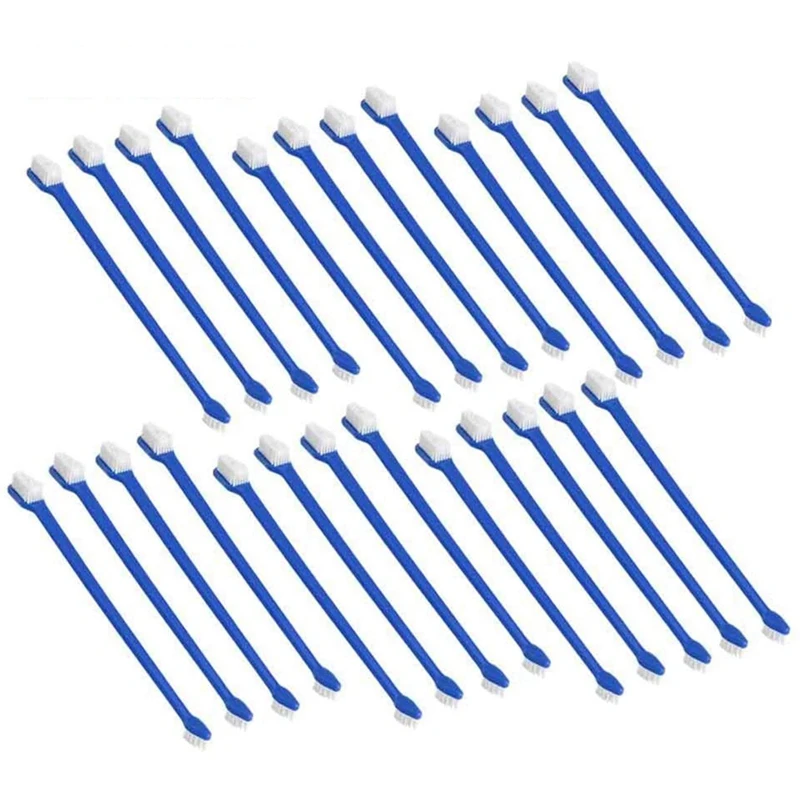 50 Piece Cat Dog Pet Toothbrush Set Double Headed Convenient  Finger Brushes For Safe Dog Cat  Care