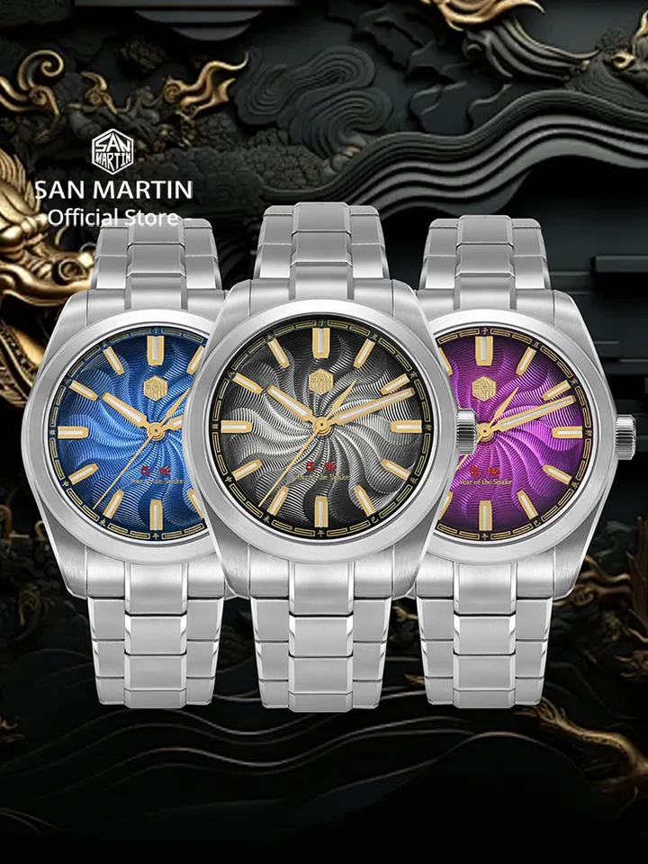 San Martin 2025 Guilloche Dial Snake Year Limited 39mm Miyota 90S5