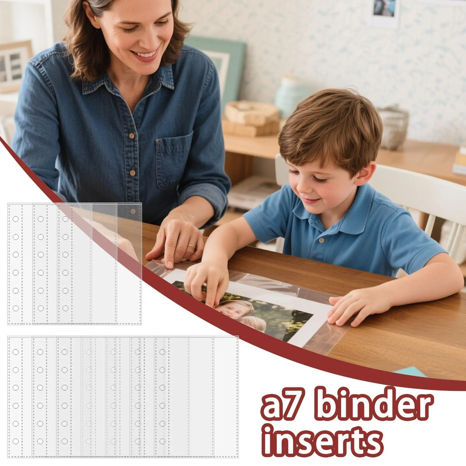 

Защитные пленки для страниц, 10 шт., A7, 6 колец, прозрачные сменные стержни для переплета, прозрачные обложки для документов для офисных административных сотрудников, проектных менеджеров